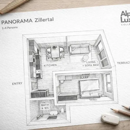 Panorama Zillertal - Design Loft With Terrace & Mountain View Feriehus